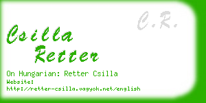 csilla retter business card